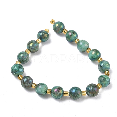 Electroplated Natural Druzy Geode Crystal Beads Strands G-G459-02N-1