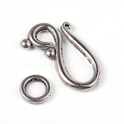 Tibetan Silver Hook and Eye Clasps LF1277Y-1