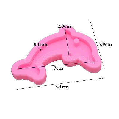 Dolphin DIY Pendant Silhouette Silicone Molds SIMO-PW0001-325O-1