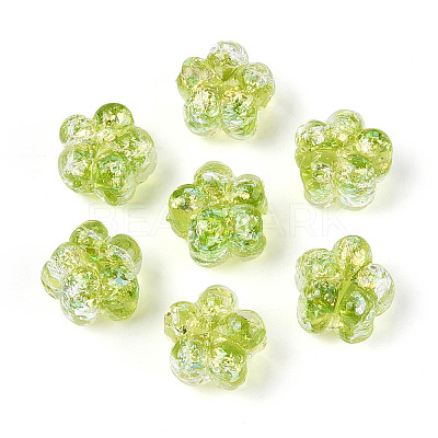 Handmade Foil Lampwork Beads Strands FOIL-T008-06G-1