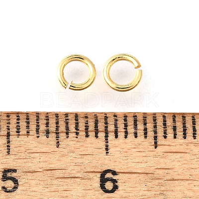 Brass Open Jump Rings KK-V007-004G-05-1