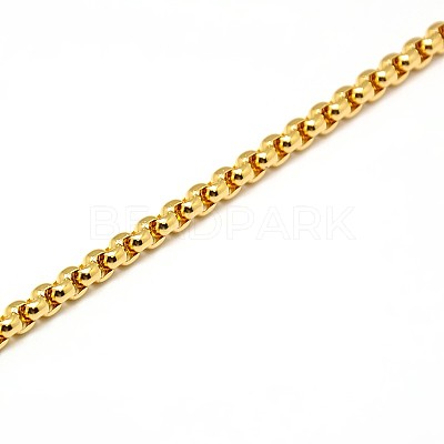 304 Stainless Steel Venetian Chain Box Chain Necklace Making STAS-A028-N031G-A-1