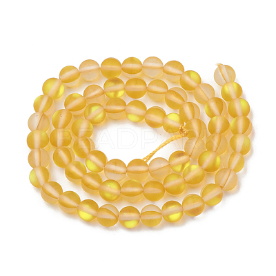 Synthetic Moonstone Beads Strands G-R375-8mm-A07-1