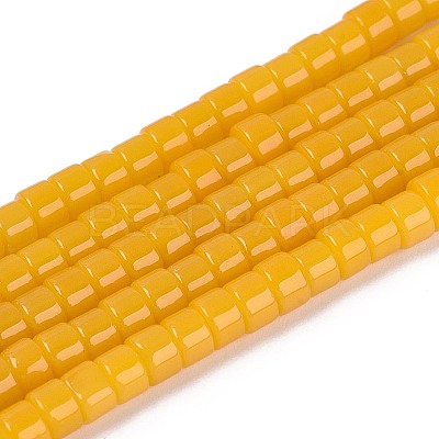 Imitation Jade Glass Beads Strands GLAA-N026-2x4mm-J06-1