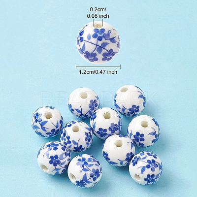 Handmade Porcelain Beads PORC-YW0001-06D-1