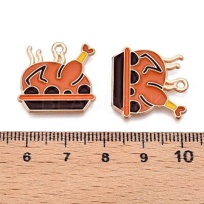 Thanksgiving Day Theme Alloy Enamel Pendants ENAM-T020-35F-1