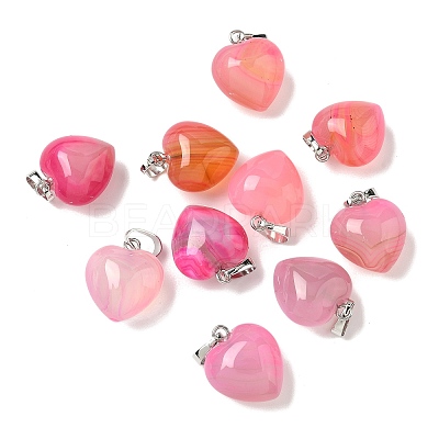 Natural Dyed & Heated Agate Pendants G-I311-A34-1