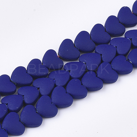 Spray Painted Non-magnetic Synthetic Hematite Beads Strands G-T116-05-23-1