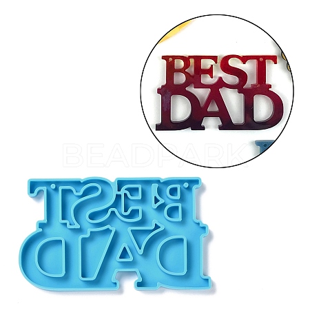 Father's Day Theme DIY Pendant Silicone Molds DIY-C030-06-1