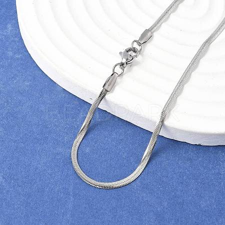 Non-Tarnish 304 Stainless Steel Snake Chain Necklaces NJEW-F195-02A-P-1