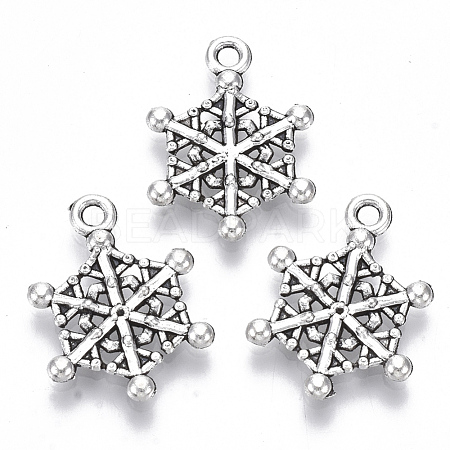 Tibetan Style Alloy Pendants TIBE-N010-22AS-RS-1