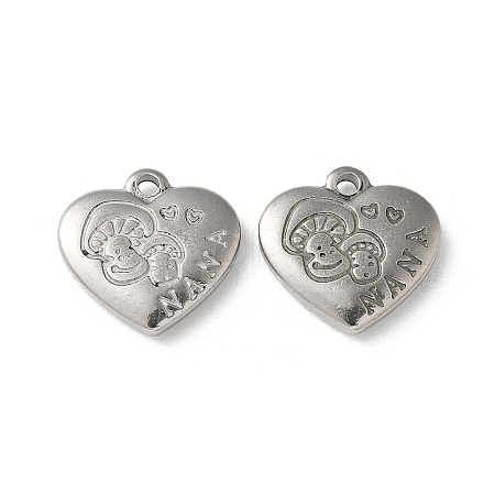 304 Stainless Steel Pendants STAS-I330-026P-1