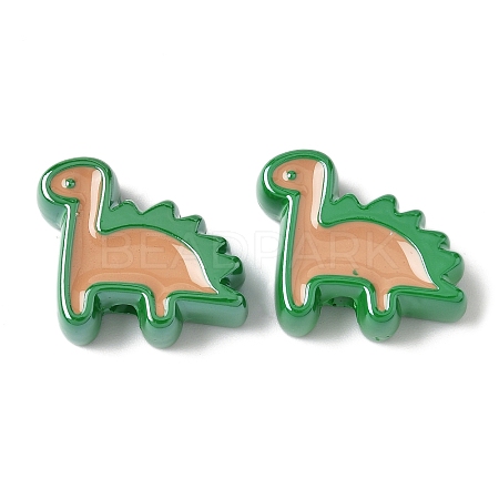 10Pcs Acrylic Enamel Beads OACR-H048-01B-04-1