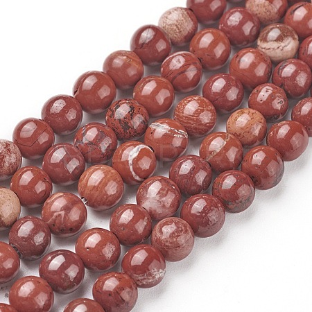 Natural Red Jasper Beads Strands LS-G-F348-02-6mm-1