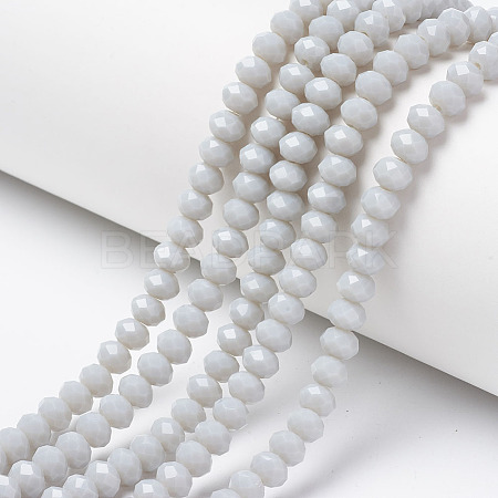 Opaque Solid Color Glass Beads Strands EGLA-A034-P6mm-D15-1