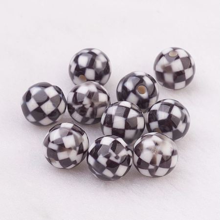 Spray Painted Resin Beads GLAA-F049-A09-1