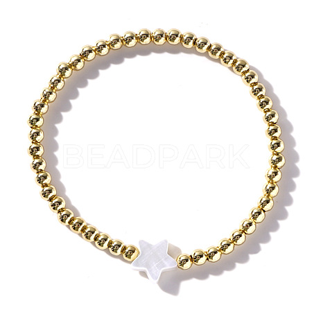 Beach Style Brass and Star Shell beads Bracelet for Women Layered Wear NR0420-1-1