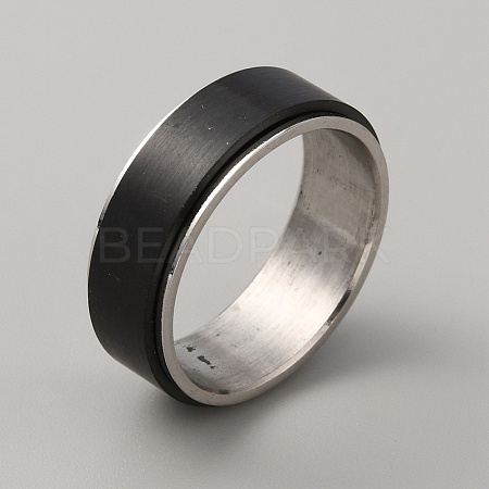 304 Stainless Steel Plain Rotating Finger Ring LS-RJEW-WH0011-10G-EB-1