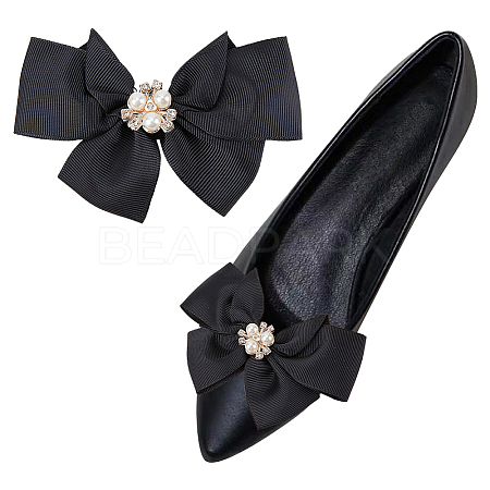 Polyester Bowknot Shoe Decorations FIND-WH0002-18A-1
