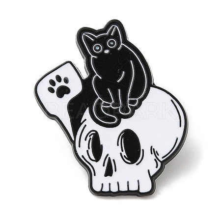 Halloween Theme Alloy Enamel Brooch JEWB-E022-01EB-02-1