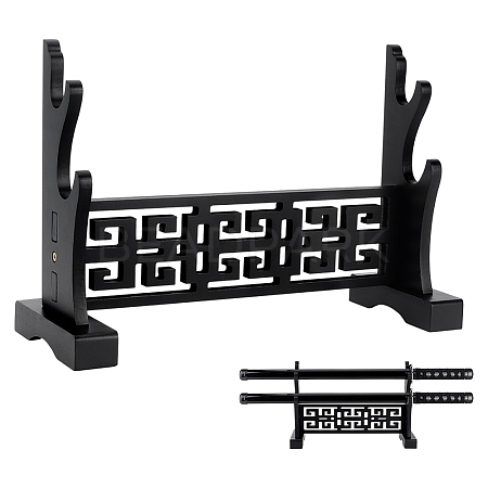 2-Tier MDF Wall Mounted Sword Katana Holder Stands ODIS-WH0030-269A-1