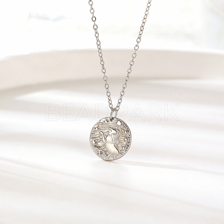 Elegant 304 Stainless Steel Lion Pendant Necklace for Women's Daily Wear OB1738-2-1