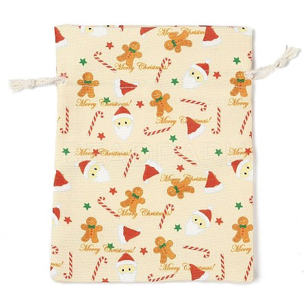 Christmas Theme Cloth Printed Storage Bags ABAG-F010-02C-04-1