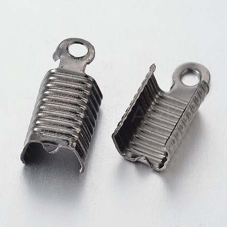 Brass Folding Crimp Ends KK-P031-07B-1