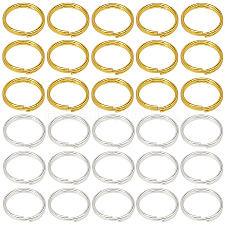 600Pcs 2 Colors Brass Split Rings KK-SP0001-82A-1