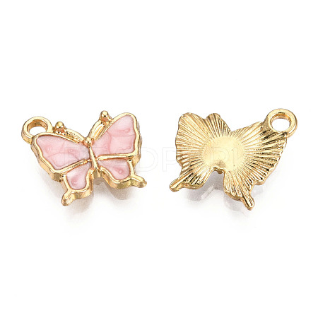 Light Gold Plated Alloy Charms X-ENAM-T009-03E-1
