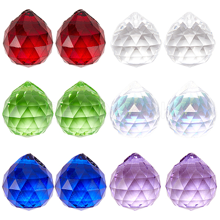 Teardrop Transparent K9 Glass Pendants GLAA-SP0001-22-1