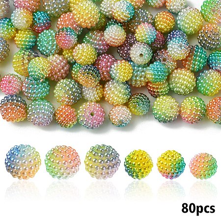 Imitation Pearl Acrylic Beads OACR-YW0002-09C-1