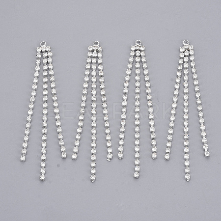 Brass Rhinestone Cup Chain Big Pendants KK-R129-09S-1