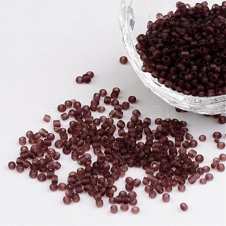 12/0 Frosted Round Glass Seed Beads X-SEED-A008-2mm-M16-1