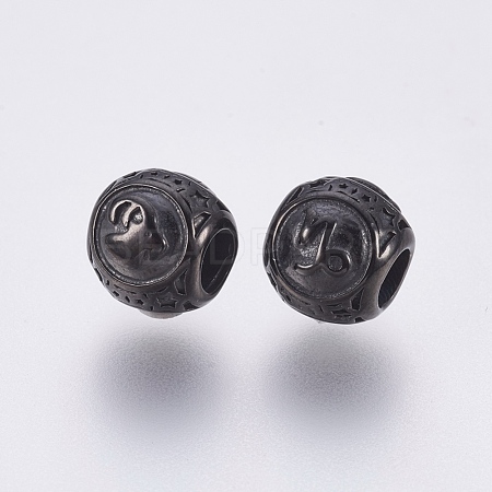 316 Surgical Stainless Steel European Beads STAS-F195-128B-02-1