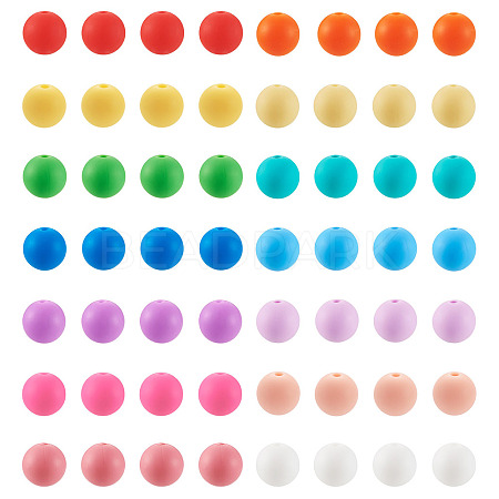 140Pcs 14 Colors Food Grade Eco-Friendly Silicone Beads SIL-TA0001-24-1