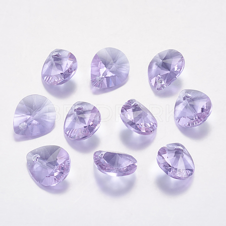 Faceted Glass Rhinestone Pendants RGLA-F053-E-371-1