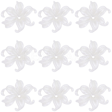 50Pcs Plastic Bead Caps KY-BM0001-03-1