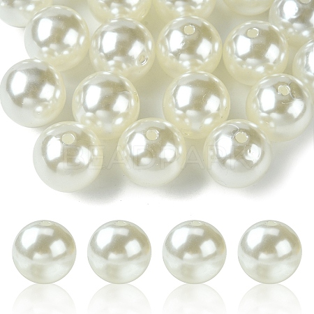ABS Plastic Imitation Pearl Beads MACR-YW0002-18mm-82-1