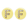 Brass Micro Pave Clear Cubic Zirconia Beads KK-T030-LA843-FX3-1