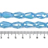 Opaque Solid Color Electroplate Glass Beads Strands EGLA-N013-P8mm-B10-4