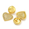 Rack Plating Brass Micro Pave Clear Cubic Zirconia Stud Earrings EJEW-I313-15C-G-2