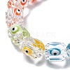 Handmade Evil Eye Lampwork Beads Strands LAMP-F035-15B-3