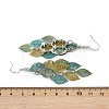 430 Stainless Steel Leaf Dangle Earrings EJEW-A137-06P-02-5