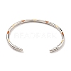 Brass Enamel Cuff Bangles for Women BJEW-G703-08B-P-3