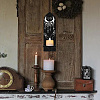 Boho Style Wall Mounted Wood Candle Holder Stand AJEW-WH0378-001-5