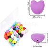 CHGCRAFT 48Pcs 12 Colors Food Grade Eco-Friendly Silicone Beads SIL-CA0001-43-2