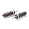 Dyed & Heated Natural Red Tiger Eye Pointed Pendants G-M378-01P-A20-3