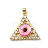 Golden Brass Pendants KK-L209-007G-01-1