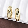 Clear Cubic Zirconia Star Hoop Earrings EJEW-C022-06G-2